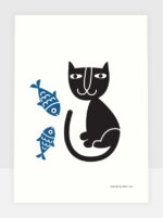 Котка с риби
